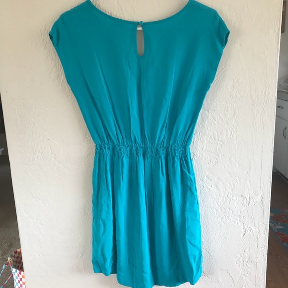 Blue Spring Dress with Pockets - Picture 5 of 8